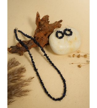 Black Sunstone Necklace Set