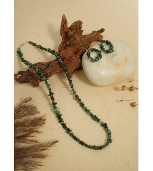 Emerald Boho Necklace Set