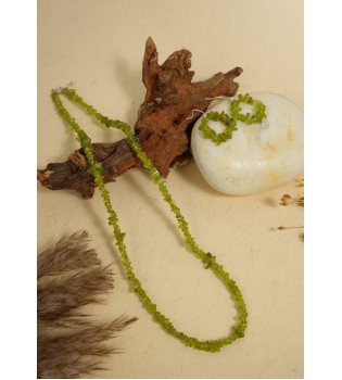 Peridot Boho Necklace Set