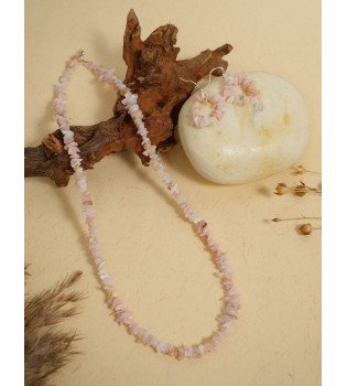 Pink Opal Necklace Set