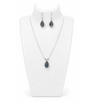 Mystic Topaz Drop Shape Handmade Necklace Set