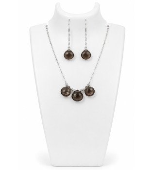 Smoky Topaz Handmade Necklace Set