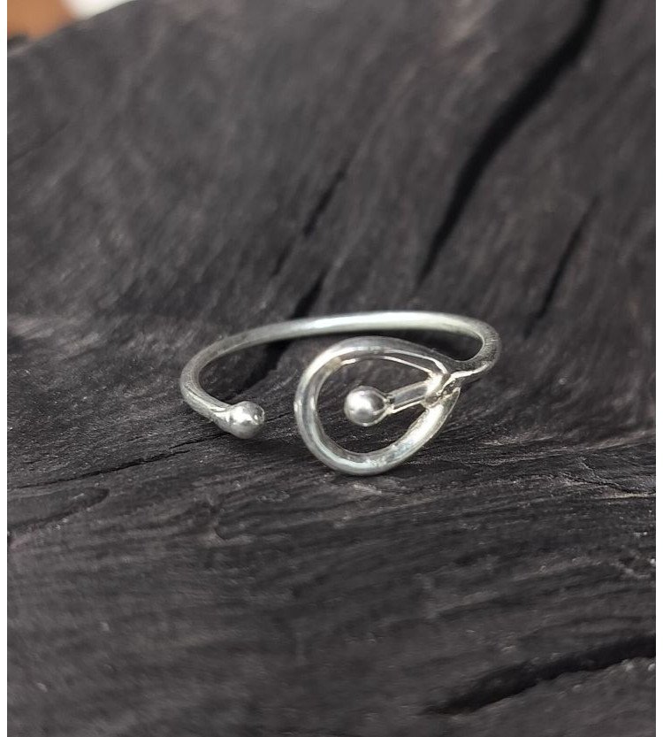Adjustable Plain Silver Delicate Ring