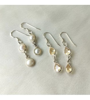 Citrine and pearl combo 