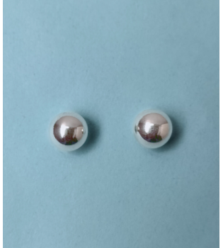Cute Silver Ball Studs