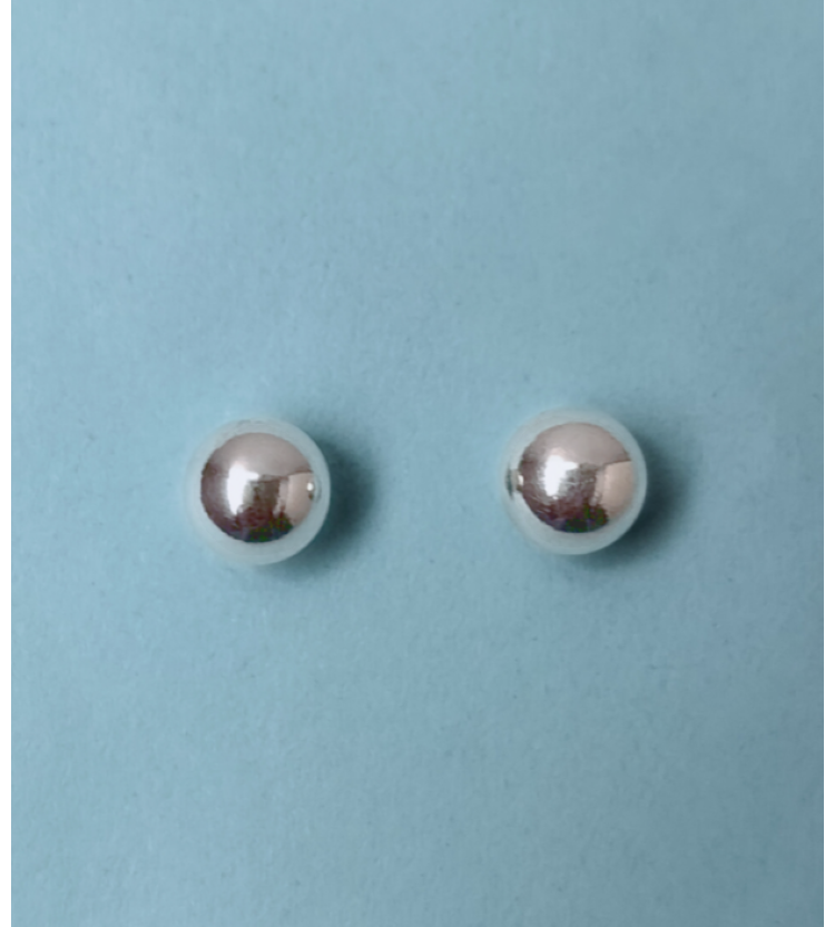 Cute Silver Ball Studs