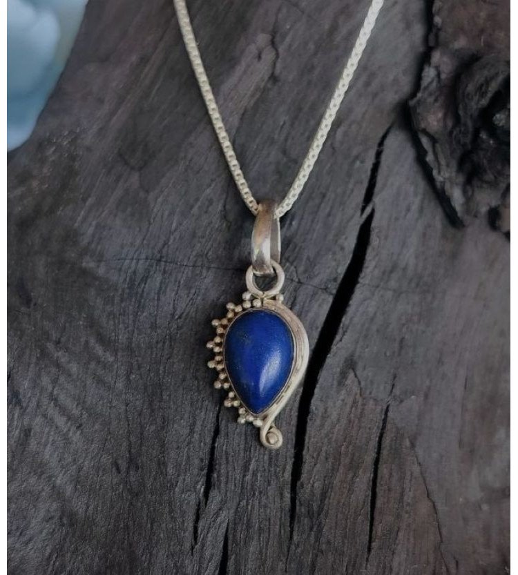 Lapis Lazuli Asymmetric Drop Pendant