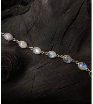 Rainbow Moonstone Oval bracelet
