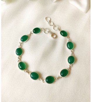 Green Onyx Oval bracelet