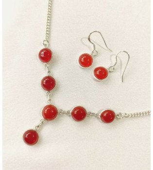 Carnelian Round Necklace