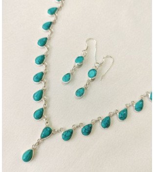 Turquoise small drop necklace