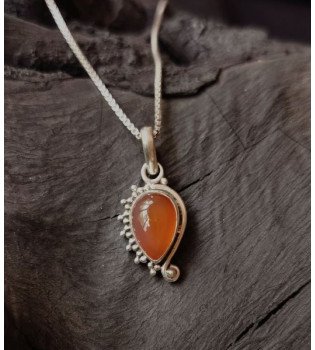 Carnelian Asymmetric Drop Pendant
