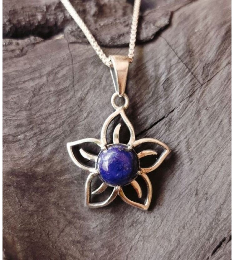 Lapis Lazuli Periwinkle Pendant