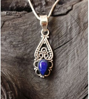 Lapis Lazuli Beaded Pendant 