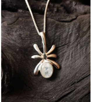 Rainbow Moonstone 7 star Pendant