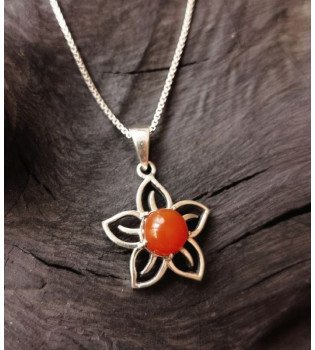 Carnelian Periwinkle Pendant