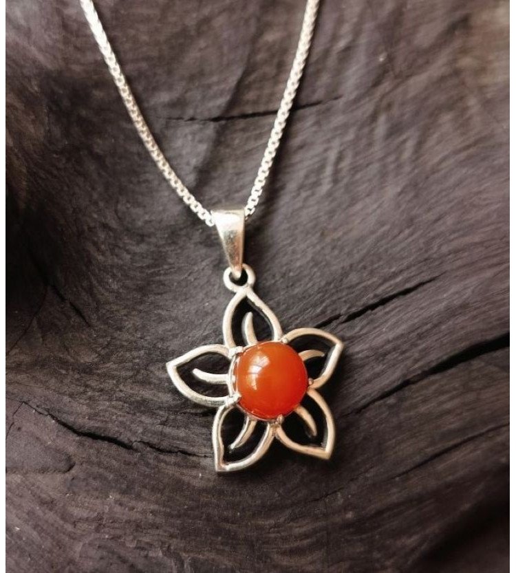 Carnelian Periwinkle Pendant