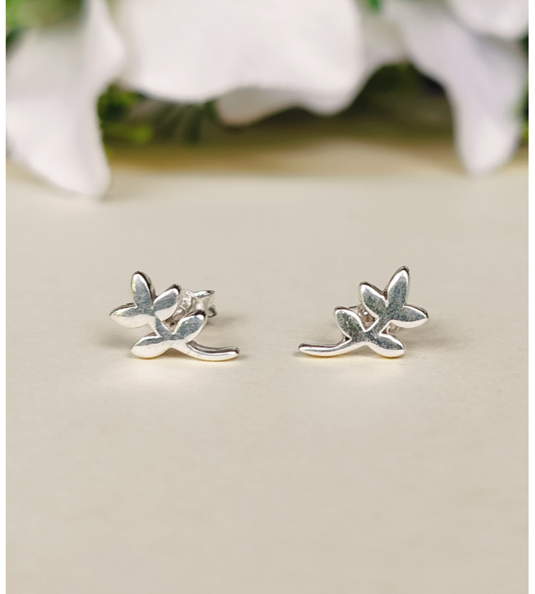 Plain Silver Branch Stud